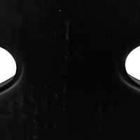 Hello Honey® 2ft. Black & Natural Mango Wood Abstract Shaped Table Lamp with Cotton Shade & Inline Switch