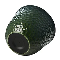 Glitzhome® 15.25" Honeycomb Textured Green Faux Ceramic Plastic Planters, 2ct.