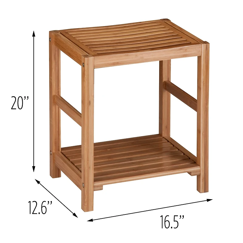 Honey Can Do Bamboo Spa Bench