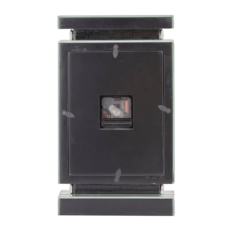 Silver MDF Glam Clock, 14" x 8" x 3"