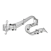 Black Music Notes Iron Traditional Wall Decor