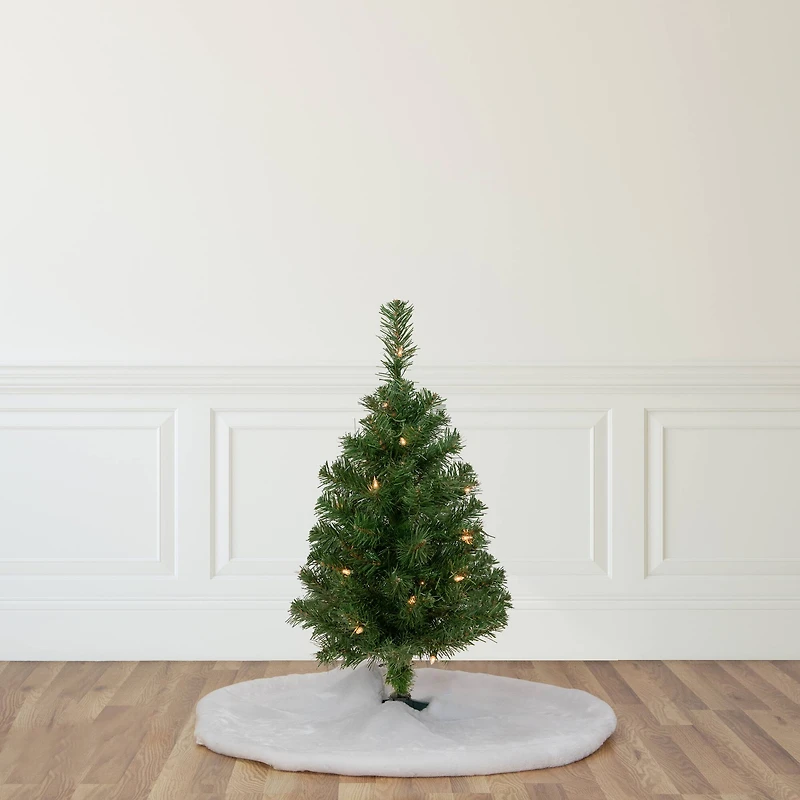 2ft. Pre-Lit Oakridge Noble Fir Artificial Christmas Tree, Clear Lights