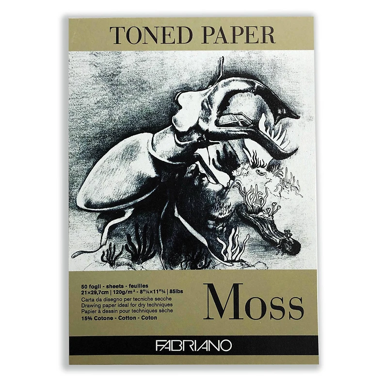 Fabriano® Moss Toned Paper Pad, 8.25" x 11.75" 