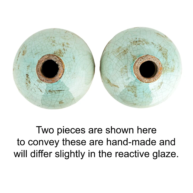 Hello Honey® Distressed Finish Brown & White Terracotta Vase Set