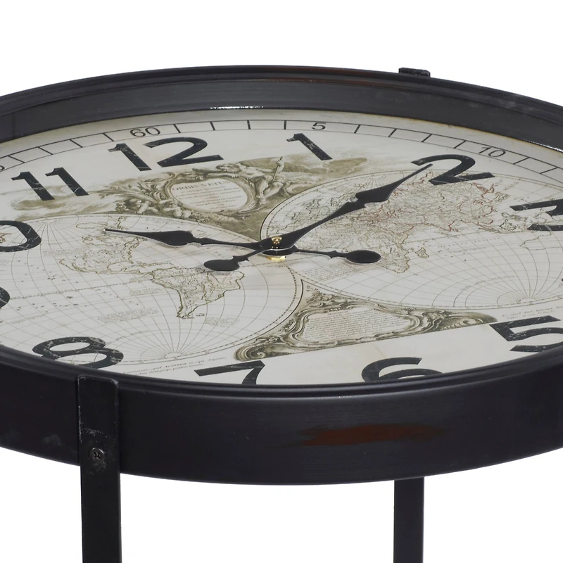 24" Black Iron Farmhouse Accent Table