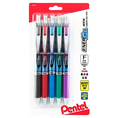 Pentel® EnerGel RTX 0.5mm Assorted Colors Retractable Liquid Gel Pen Set