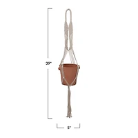 Hello Honey® 39" Natural Handwoven Cotton Macramé Plant Hanger