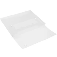 JAM Paper Clear Plastic Portfolio with Two Button Snap Closure 9.5" x 12.5"