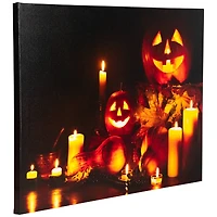 Halloween Harvest Jack-o-Lanterns LED Canvas Wall Art