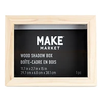 6 Pack: 11.7" x 15" Hinged Wood Shadow Box by Make Market®