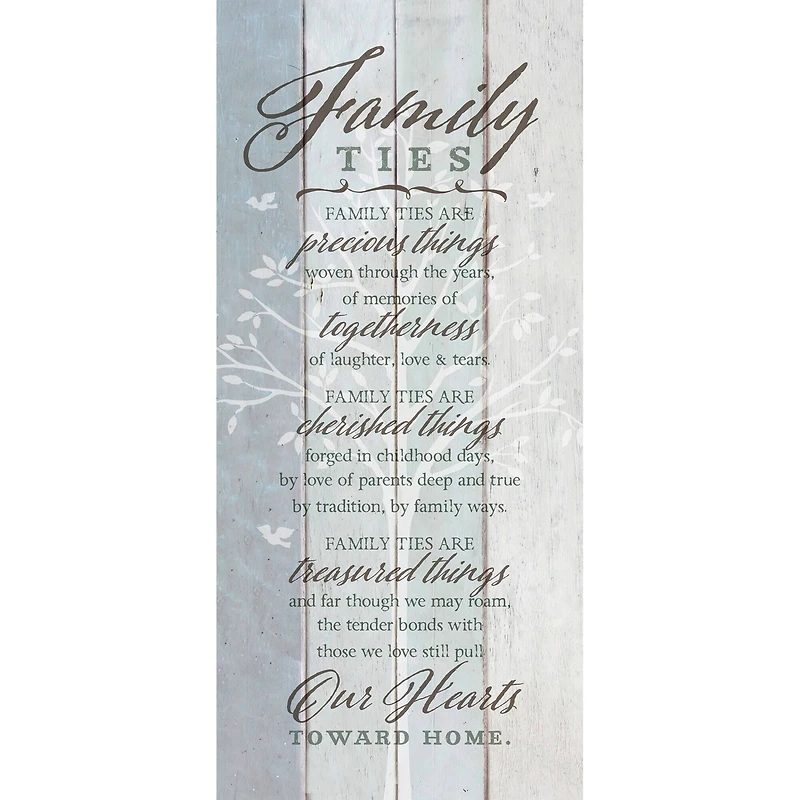 New Horizons Family Tie Wood Plaque