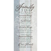 New Horizons Family Tie Wood Plaque