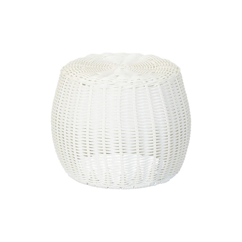 Household Essentials 10" Wide White Woven Pedestal
