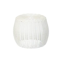 Household Essentials 10" Wide White Woven Pedestal