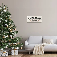 Stupell Industries Santa Claus Coming To Town Rustic Canvas Wall Art
