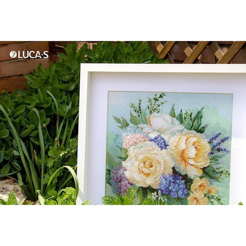Luca-s Floral Bouquet Counted Cross Stitch Kit