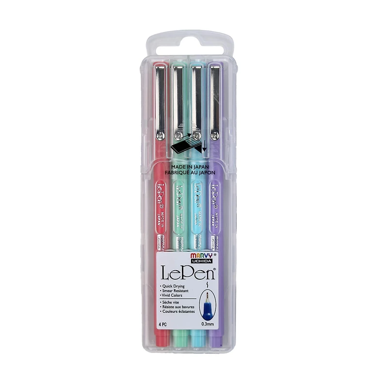 Marvy® Uchida LePen® Extra Fine 4 Pastel Pen Set