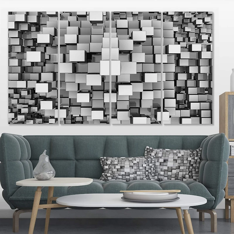 Designart - Black and Grey Cubes