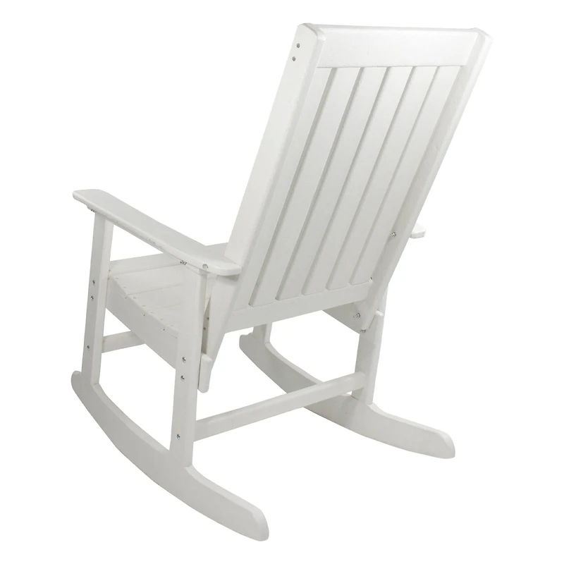 White All Weather Recycled Plastic Outdoor Rocking Chair