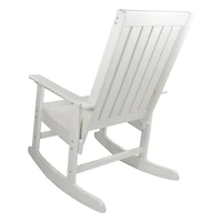 White All Weather Recycled Plastic Outdoor Rocking Chair
