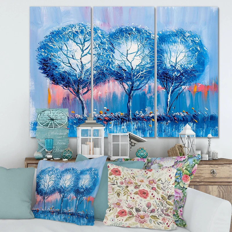 Designart - Colourful Trees Impressionist Landscape III