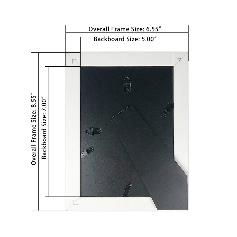 Simply Essentials™ 5' x 7" White & Natural Two-Tone Frame by Studio Décor®