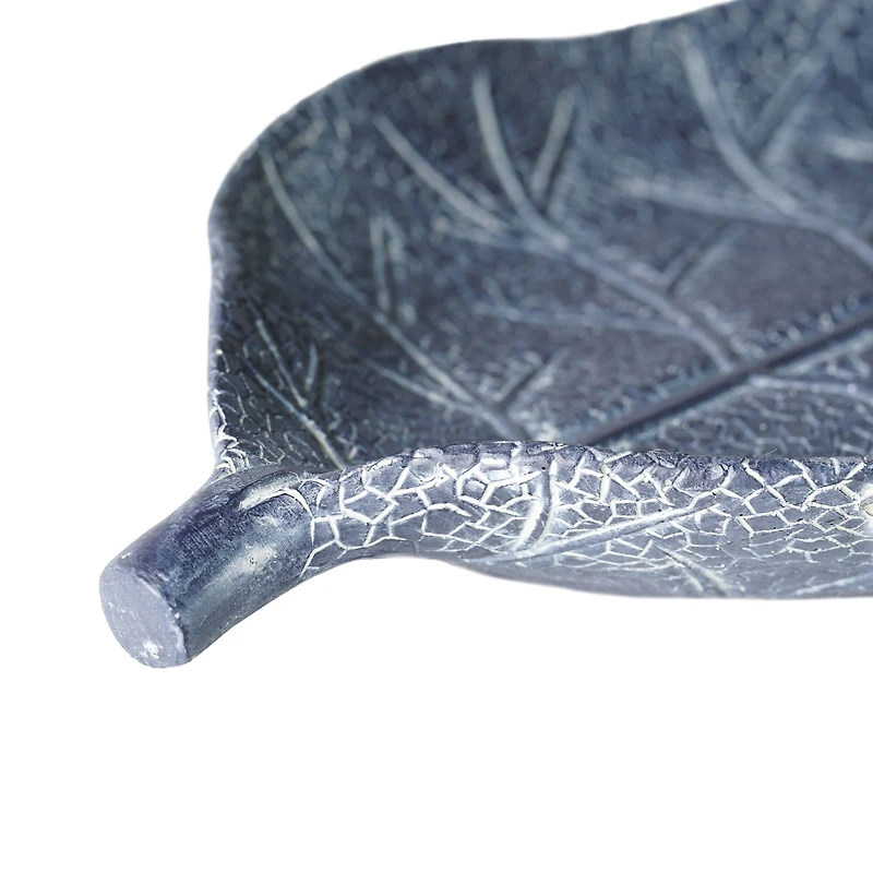 11" Blue Leaf Tabletop Tray