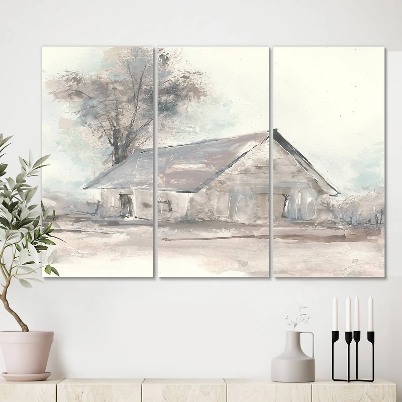 Designart - Farmhouse Barn Grey III