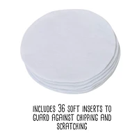 Honey Can Do Golden Scallop Round Dinnerware Storage Box Set