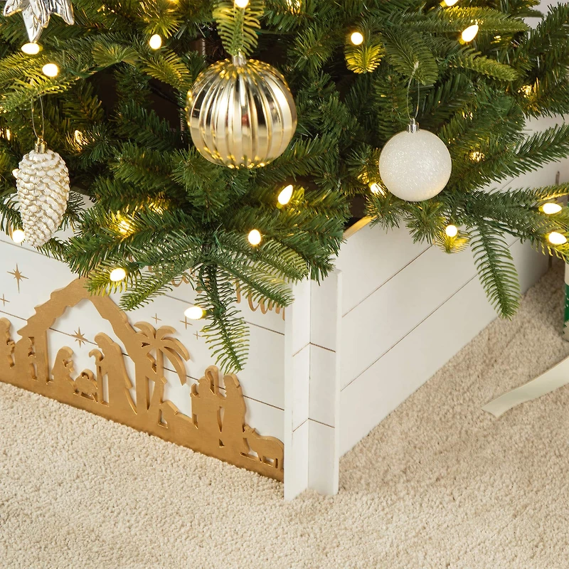 Glitzhome® 24" Nativity Scene Tree Collar