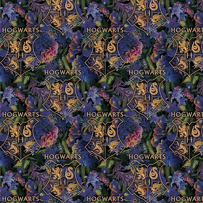 Harry Potter Floral Hogwarts Precut Cotton Fabric