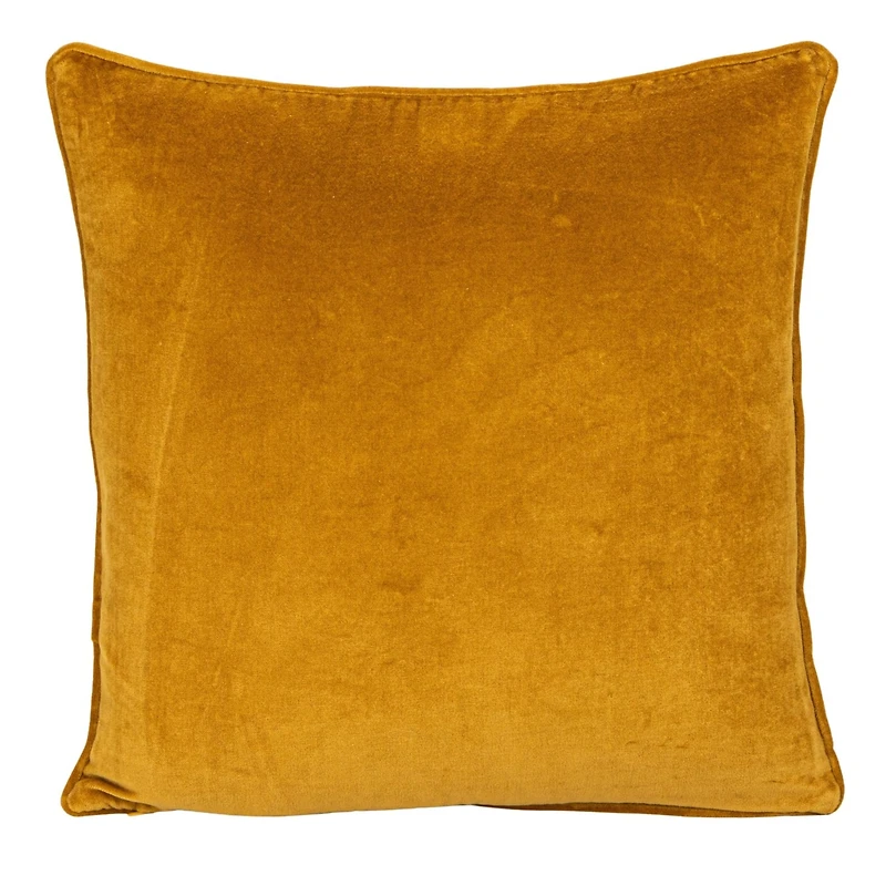 Hello Honey® 18" Chartreuse Pattern & Piping Cotton Velvet Pillow