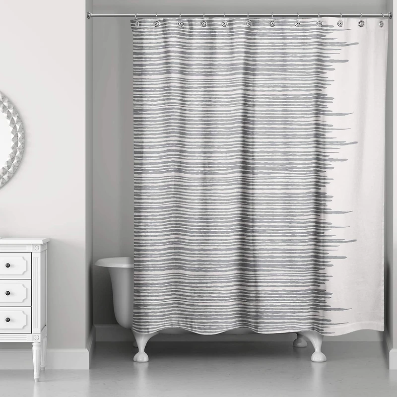 Jagged Line Shower Curtain