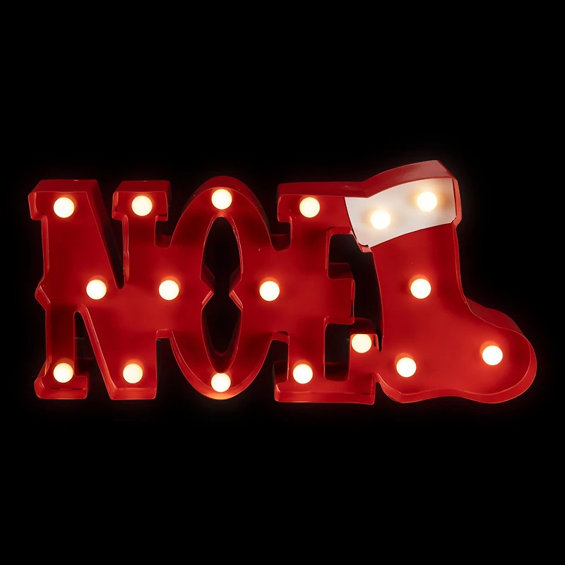 Lighted "Noel" Christmas Decoration - 16"