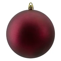 12ct Burgundy Red Shatterproof Matte Christmas Ball Ornaments 4" (100mm)