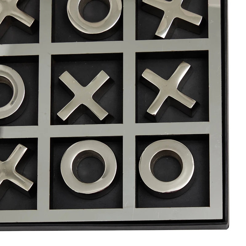 Silver Contemporary Game Set, 9" x 9" x 1"