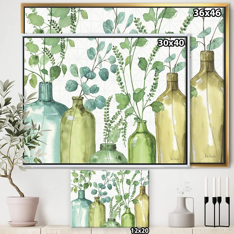 Designart - Mixed Botanical Green Leaves I0