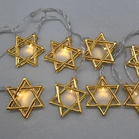 10ct. Gold Star of David Warm White LED String Lights by Ashland®