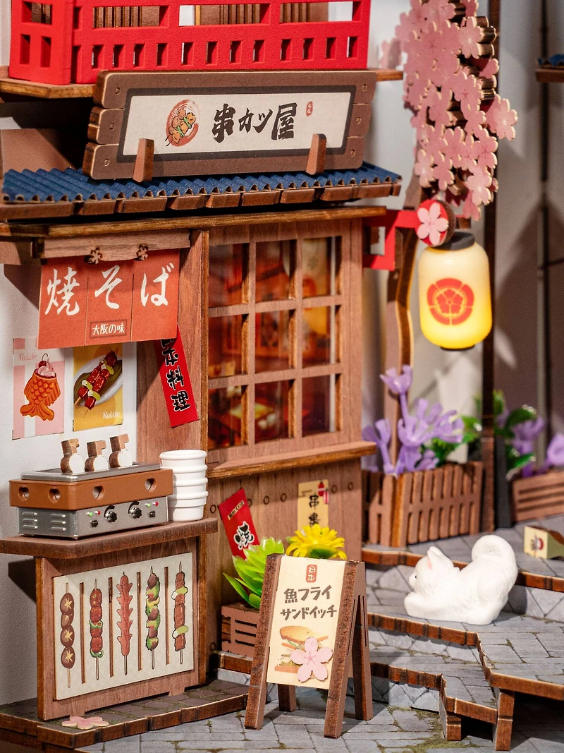 Rolife® Sakura Wine Alley DIY Book Nook Shelf Insert Kit