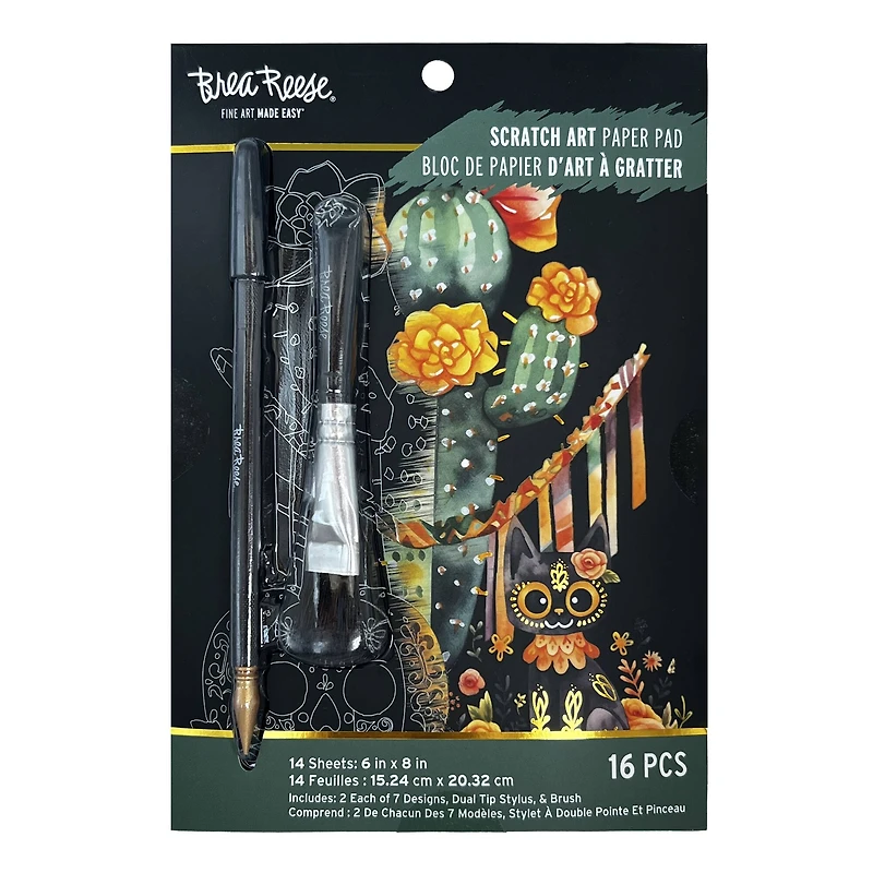 Brea Reese™ 6" x 8" Creepy Cacti Scratch Art Paper Pad