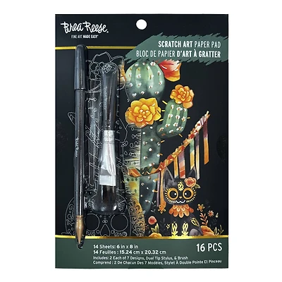 Brea Reese™ 6" x 8" Creepy Cacti Scratch Art Paper Pad
