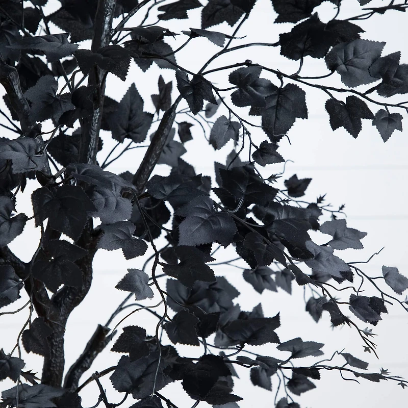 6ft. Artificial Halloween Black Maple Tree