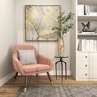 22" Accent Table with Textured Glass Tabletop