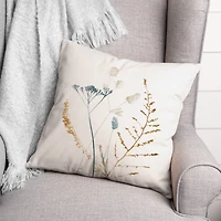 Wildflower Sprigs Throw Pillow