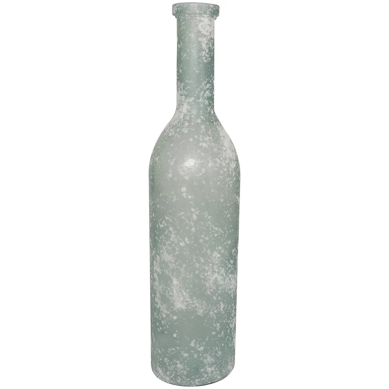 29" Frosted Spanish Bottle Glass Vase