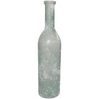 29" Frosted Spanish Bottle Glass Vase