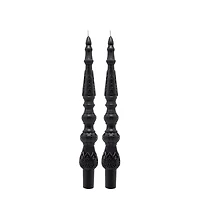 10" Black Column Unscented Taper Candles, 2ct. by Ashland®