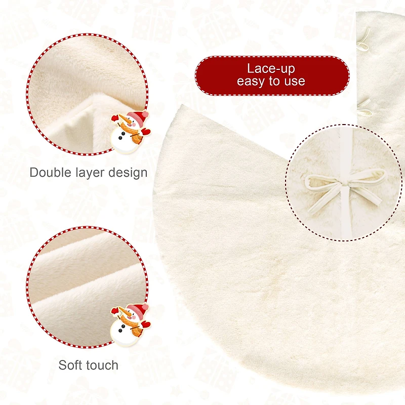 7.5ft. Pre-Lit Flocked Pencil Spruce Christmas Tree Kit with Ornaments, Tree Skirt & Santa Figurine