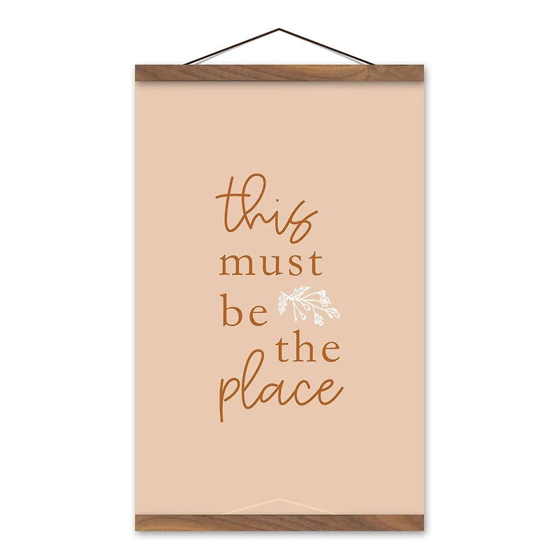 This Must Be The Place 12" x 18" Teak Hanging Canvas