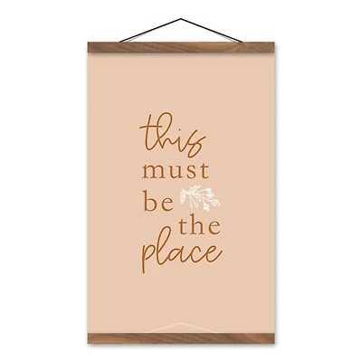 This Must Be The Place 12" x 18" Teak Hanging Canvas